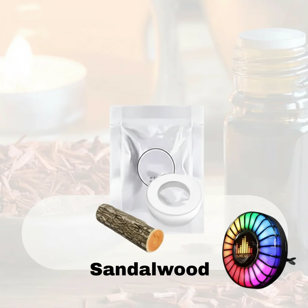 Musiikillinen rytmi LED-autovalo logolla (aromidiffuusorilla)